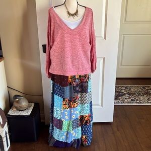 We Thee Free Cotton Long Sleeved Blouse w/Stitching